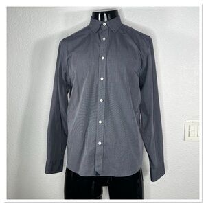 UNTUCKit Orville WF Blueish Gray 100% Cotton Wrinkle Free Dress Shirt Sz L